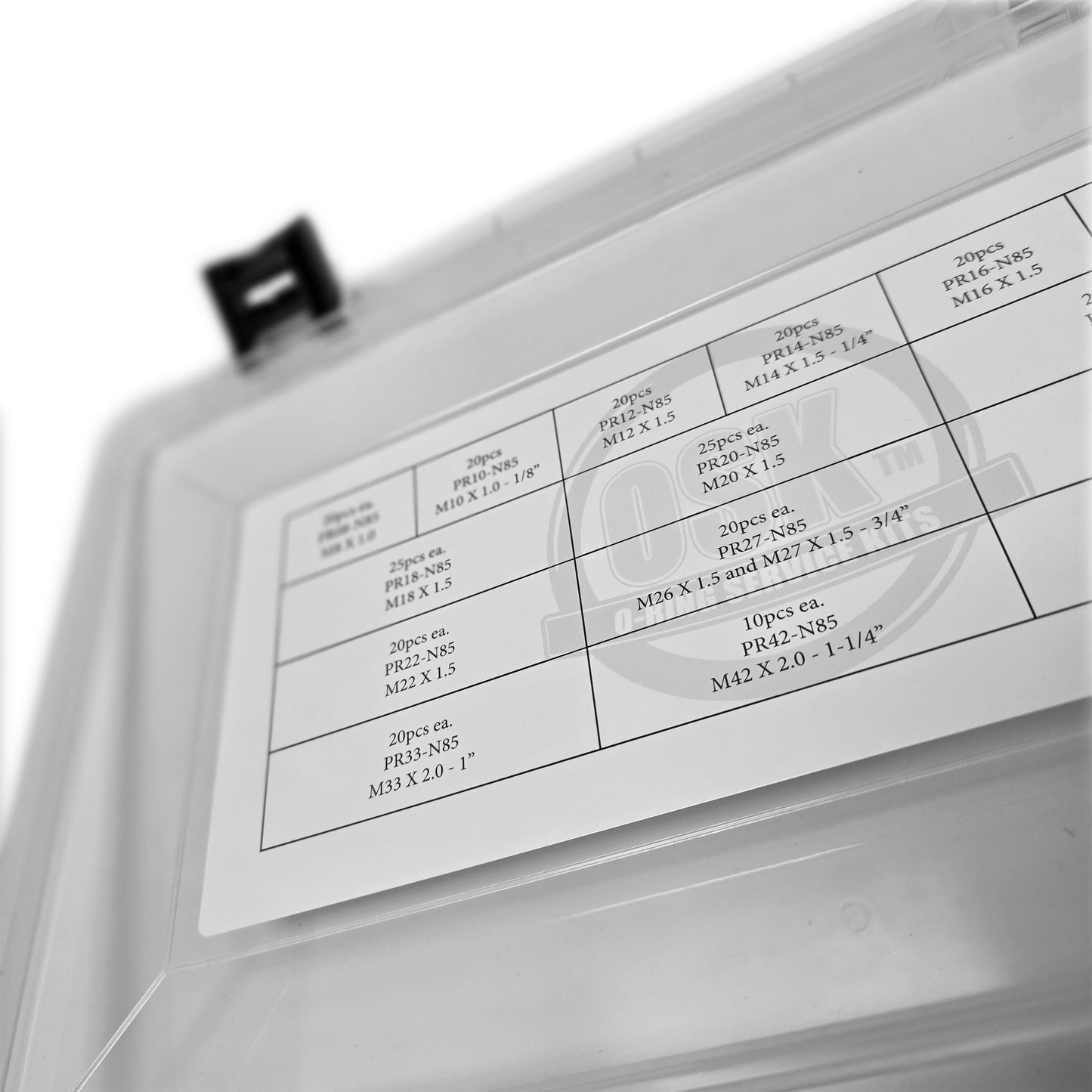 OSK™ DIN 3869 Fluid Connector / Profile Seal O-Ring Kit 15 Sizes 300pc