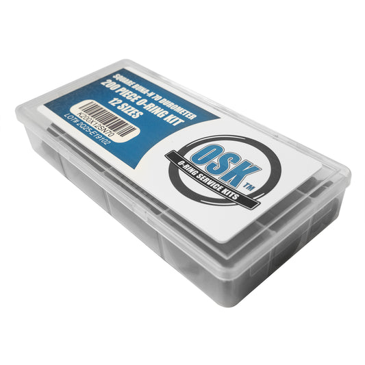 OSK™ O-Ring Kit 200 Piece 12 Sizes Square Buna-N 70