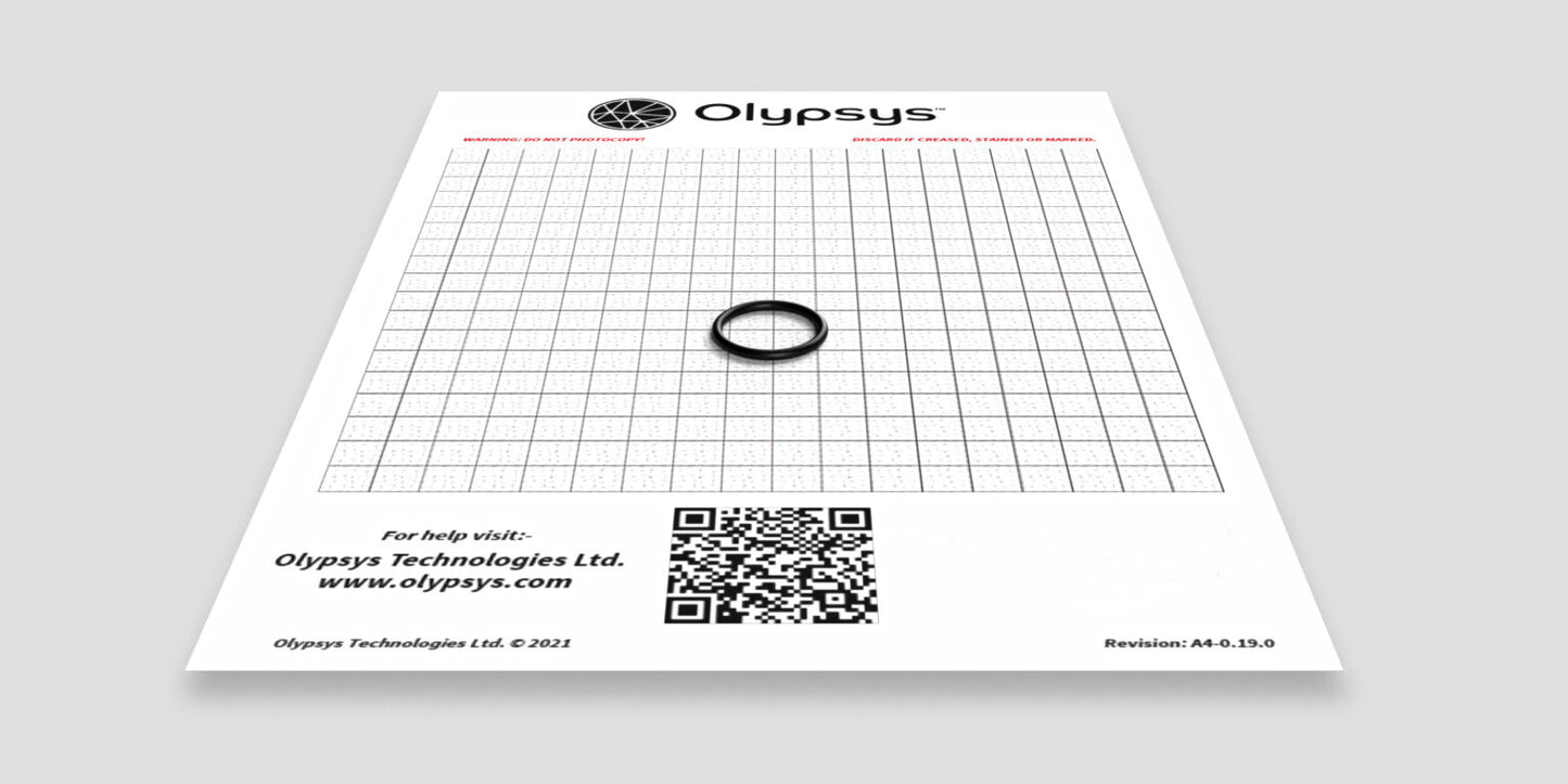 A3 Size Olypsys® Grid for Cell Phone Measurement for 280mm - 11” maximum OD O-Rings